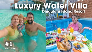 Maldives Luxury Resort Tour  Pool Water Villa  Dhigufaru Island Resort [upl. by Mixie]