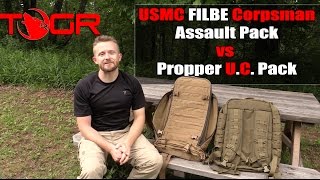 Differences  USMC FILBE Corpsman Assault Pack vs Propper UC Pack [upl. by Llevol229]