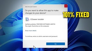 To continue enter an admin username and password theres no Yes button in Windows 111087  Fix ✅ [upl. by Nerro]