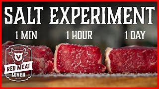 How to Season Steak Experiment  When to Salt Your Steaks INCREDIBLE [upl. by Afrika]