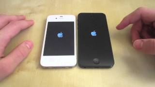 Booting Up Test iPhone 5 vs iPhone 4S [upl. by Iveson]