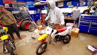 KLX110 PIT BIKE BUILD  SUSPENSION  PT1 [upl. by Haines54]