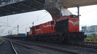 Kyn Derated Wdg3a With Flat Bed Towards Kalyan indianrailway wdg3a kalyanwdg3a shorts [upl. by Yeliw185]