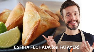 ESFIHA FECHADA ou FATAYER  Receita árabe recheada com carne tomate e cebola [upl. by Suravaj959]