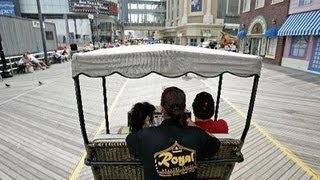 New Jersey  Royal Rolling Chairs in Atlantic city Walkway New Jersey  Tourism USA [upl. by Blondell631]