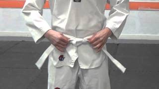 How To Tie Your Belt For Taekwondo [upl. by Jerroll]