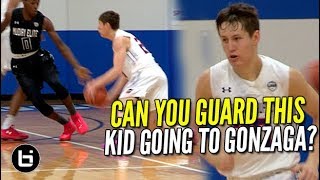 quotCAN YOU GUARD THIS WHITE KID GOING TO GONZAGAquot Brock Ravet Vs RJ Hampton Ballislife Highlights [upl. by Eiclek]