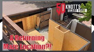 A Returning Maze Location A Knotts Scary Farm Construction Update 66  Knotts Berry Farm 2023 [upl. by Neelcaj]