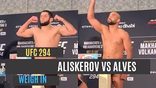 UFC weigh in  Ikram Aliskerov vs Warlley Alves [upl. by Dixon]