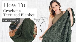 Totally Textured Crochet Blanket by Briana K Designs [upl. by Wendt519]