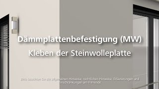 Dämmung Steinwolle kleben  Wärmedämmung  WDVS  FassadendämmungVerarbeitung [upl. by Lordan]