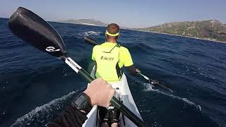 Tarifa Downwind  Surfski lesson with Boyan [upl. by Siloum636]