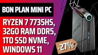 Bon plan Mini PC NiPoGi AM08 Pro Ryzen7 7735HS Radeon 680M 32Go DDR5SSD 1To triple display 4K60 [upl. by Lagiba]