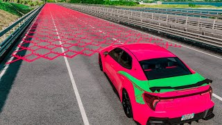 Cars Vs 200 Spikes Strips  BeamNGdrive [upl. by Ragen828]