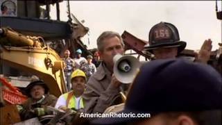 George W Bush  911 Bullhorn Speech [upl. by Millard]