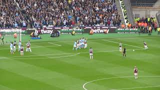 Aaron Cresswell Goal for West Ham v Man City 29042018 [upl. by Trauner]