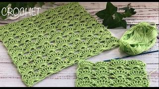 How to crochet EASY lace stitch Crochet Video Tutorial [upl. by Dott]