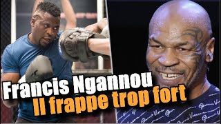 Francis Ngannou choque Mike Tyson par sa puissance  Personne ne frappe aussi fort que lui 🥊 [upl. by Leda]