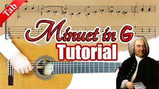 Minuet in G Guitar Tabs and Tutorial  Isnt This JSBachs Happiest Music [upl. by Nathanial]