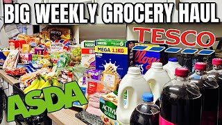 BIG WEEKLY ASDA amp TESCO GROCERY HAUL  Family of 14 [upl. by Cioban674]