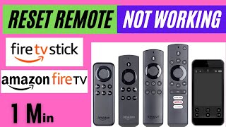 HOW TO FIX FIRESTICK REMOTE CONTROL  AMAZON FIRE TV STICK REMOTE RESET [upl. by Qulllon]