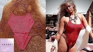 Crochet Simple One Piece Bikini  Crochet Monokini Tutorial  Size XS  3X  The Baywatch Bikini [upl. by Esinyt664]