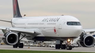 Air Canada Airbus A330300 A333 quotNew Liveryquot landing amp departing Montreal YULCYUL [upl. by Yeltnerb165]