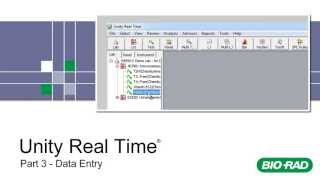 BioRad Unity Real Time Training  Part 3  Data Entry [upl. by Airel793]