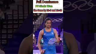 PV Sindu Full Dominance in PAris Olymics 2024  shorts olympics paris2024 [upl. by Hgieliak]