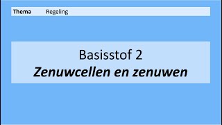 VMBO 4  Regeling  Basisstof 2 Zenuwcellen en zenuwen 8e editie [upl. by Noletta]