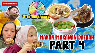 MAKAN MAKANAN DAERAH PART 4  DITENTUIN SPINER WHEEL  MAKANAN MAKASSAR TERNYATA THE BEST [upl. by Ahsilef955]