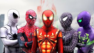 SPIDERMAN vs VILLAIN World Story  New FIRESUPERHERO is Kind   Amazing Stunts Action [upl. by Hovey]