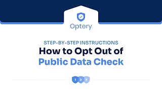 Opt Out of Public Data Check Step by Step Instructions [upl. by Catherin]