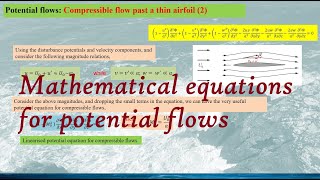 Aerodynamics Inviscid Potential flow theory the Mathematical Equations for potential functions [upl. by Akcirret]