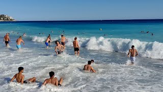 Nice beach waves  French riviera [upl. by Nayrbo678]