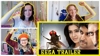 Eega Trailer REACTION Nani Samantha Ruth Prabhu Kiccha Sudeep SS Rajamouli eega ssrajamouli [upl. by Adyht]