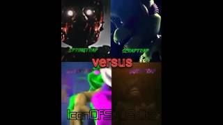 Springtrap vs scraptrap vs Glitchtrap vs burntrap edit fnaf battle williamafton fnafedit [upl. by Erb]