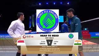 Semi Final All England  Jonatan Christie Ina vs Lakshya Sen Ind [upl. by Hanser]