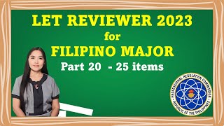 LET REVIEWER 2023  FILIPINO MAJOR [upl. by Cini834]