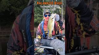 Kalamazoo River Tourney Catch Count shorts catchcount bassfishing kayak kayakfishing fishing [upl. by Whiney]