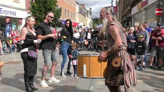 quotYa Bassaquot from Scottish tribal band Clanadonia has public dancing in the streets of Perth Scotland [upl. by Maryl]