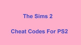 The Sims 2 Cheat Codes  Playstation 2 PS2 [upl. by Eniamart680]