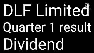 DLF Limited quarter 1 result DLF limited share news today July 26 2021 [upl. by Cockburn]