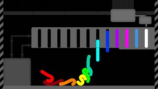 The Worm Factory  Survival Worm Race in Algodoo [upl. by Toffey]