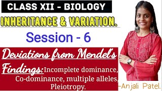 Class XII Biology  Inheritance and Variation  Deviations from Mendels Findings [upl. by Moyna238]