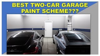 TWOTONE GARAGE PAINT WITH AN ACCENT STRIPE  How to Paint your twocar garage with an accent color [upl. by Aicirtan633]