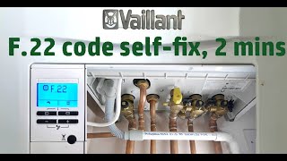 No need plumber F22 Vaillant ecoFit Pure Boiler Low Pressure [upl. by Cathrine53]