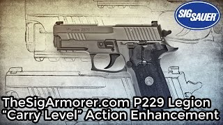 TheSigArmorercom P229 Legion quotCarry Levelquot Action Job Review [upl. by Hearsh149]