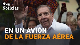 EDMUNDO GONZÁLEZ El OPOSITOR abandona VENEZUELA y VIAJA a ESPAÑA tras recibir ASILO POLÍTICO  RTVE [upl. by Lowry]