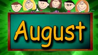 Months Of The Year Song With spelling [upl. by Ymmas]